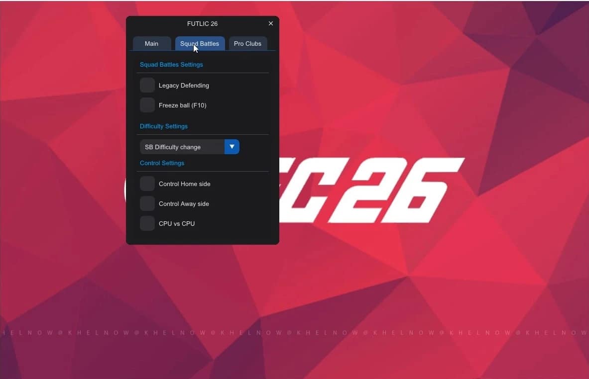 FUTLIC FC 26 Cheat - Squad Battles Menu