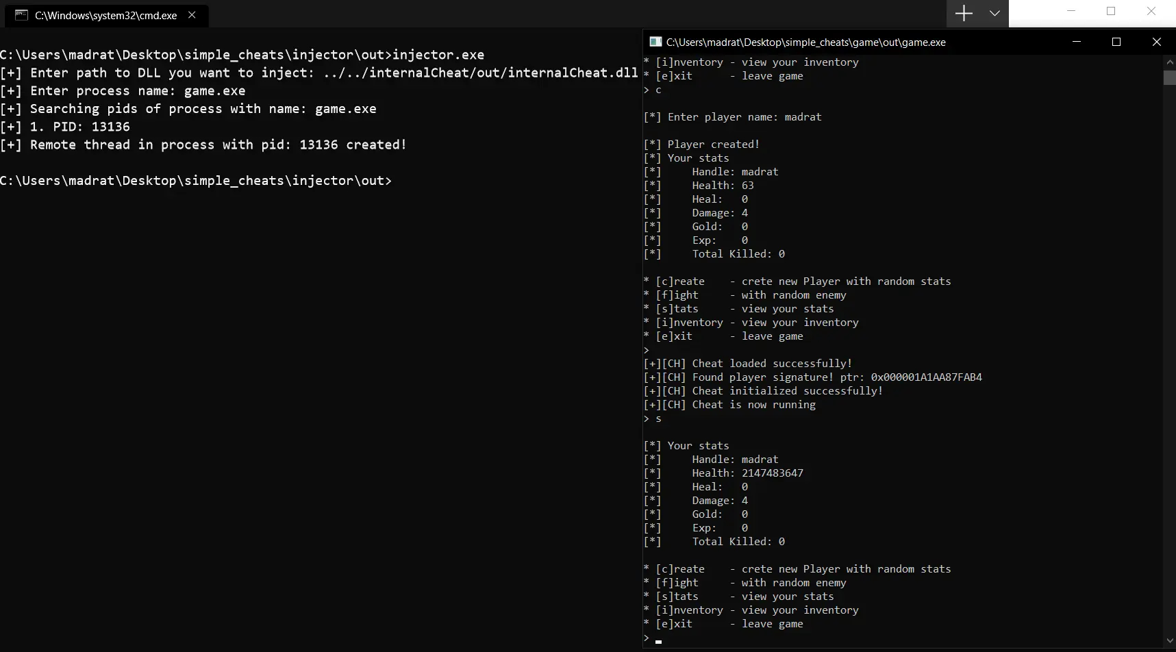 External and Internal Cheats