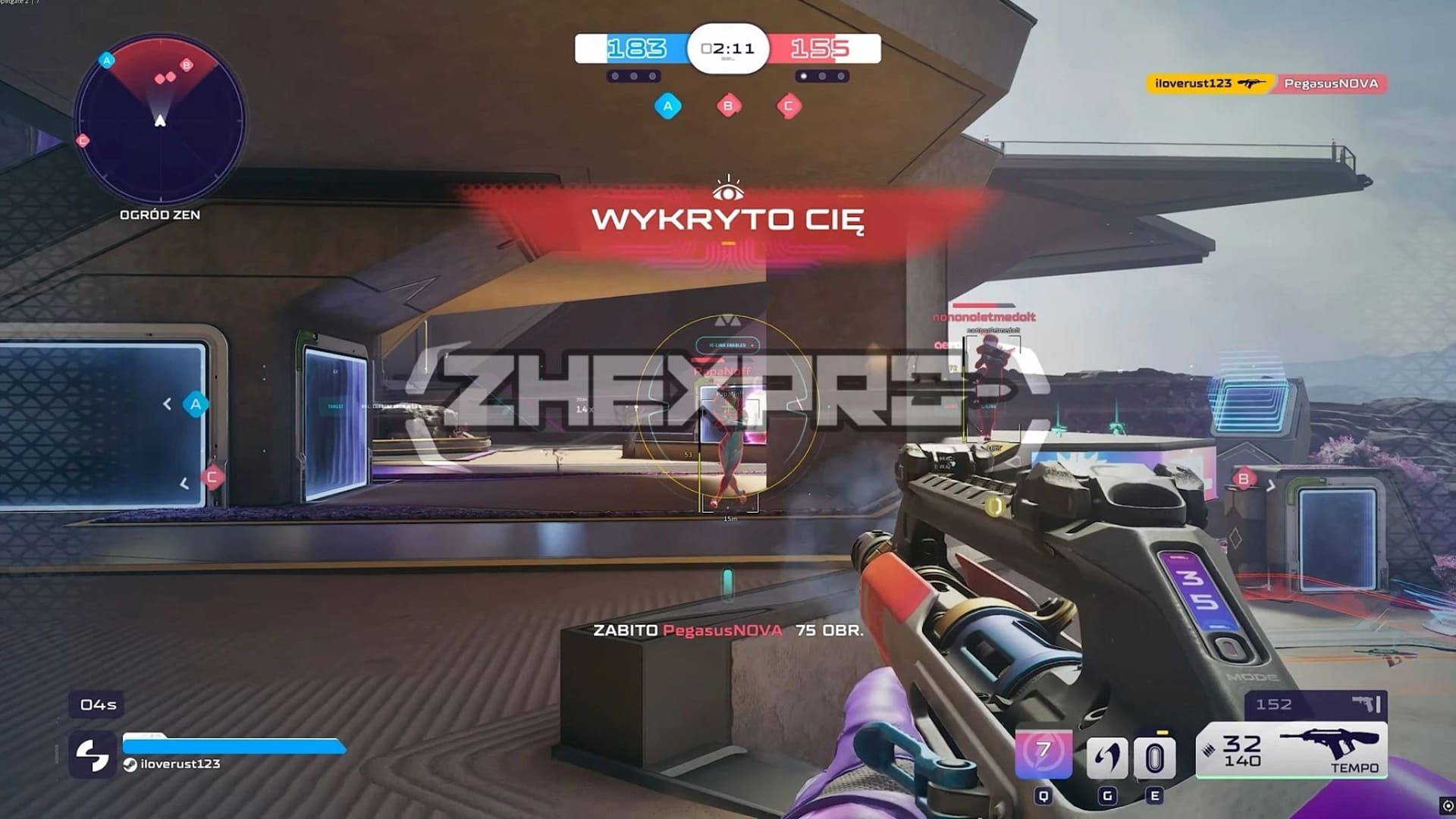 Zhexcheats Splitgate 2 Aimbot Preview – Portal Lock Precision Splitgate 2 Aimbot Visual Example from Zhexcheats