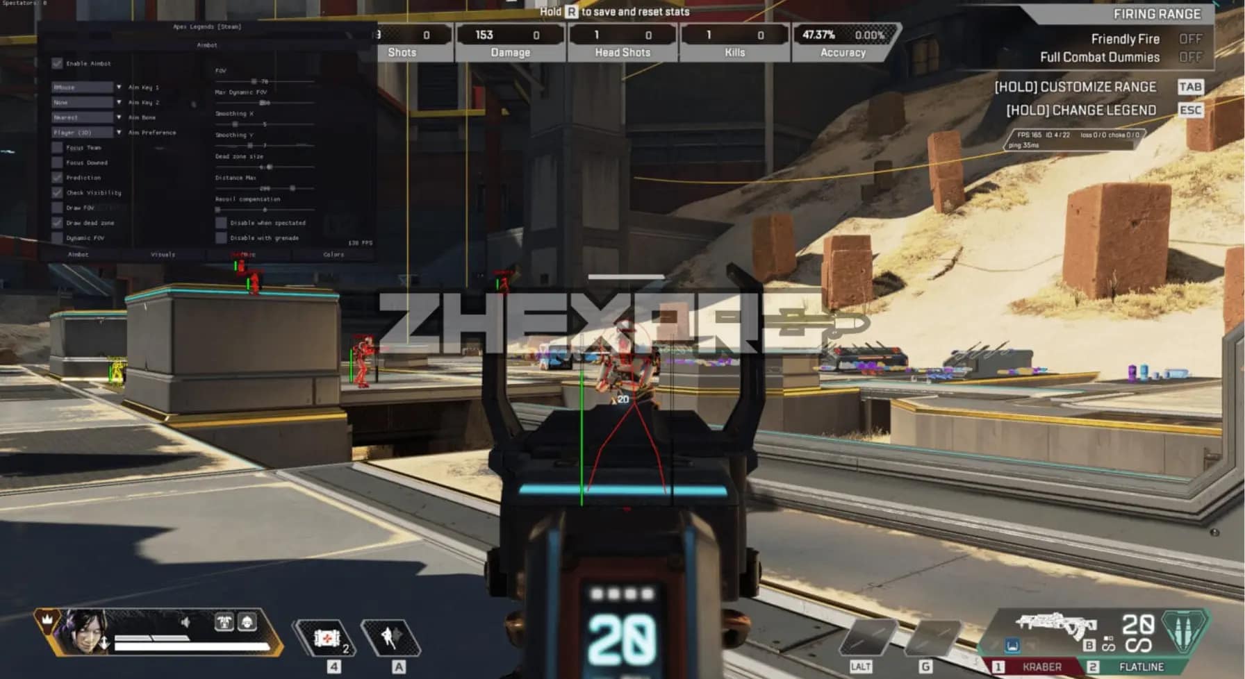 Apex Legends Wallhack and Aimbot Cheats In Game Screenshot - Undetected Hacks