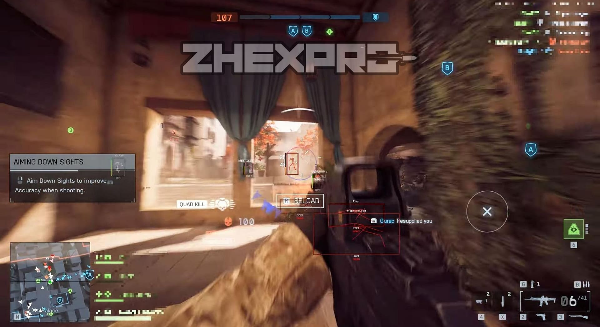 Battlefield 6 Cheats: ESP & Wallhack In-Game View Battlefield 6 ESP and wallhack showing enemies through smoke and rubble